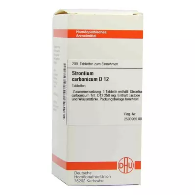 STRONTIUM CARBONICUM D 12 tabletter, 200 st STRONTIUM CARBONICUM D 12 tabletter, 200 st