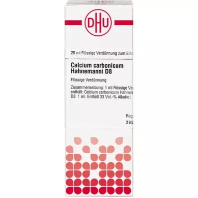 CALCIUM CARBONICUM Hahnemanni D 8 Spädning, 20 ml