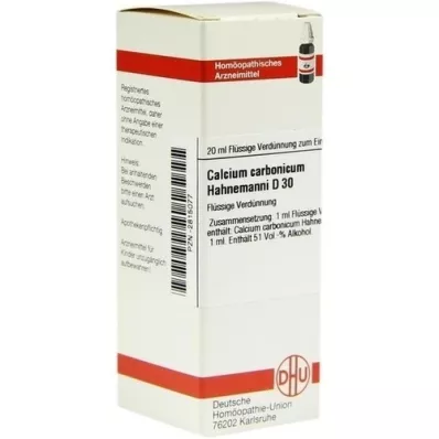CALCIUM CARBONICUM Hahnemanni D 30 Spädning, 20 ml