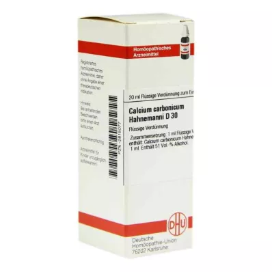 CALCIUM CARBONICUM Hahnemanni D 30 Spädning, 20 ml CALCIUM CARBONICUM Hahnemanni D 30 Spädning, 20 ml