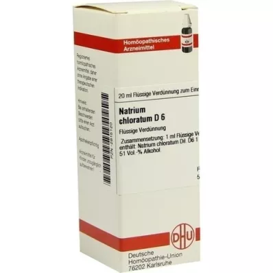 NATRIUM CHLORATUM D 6 Utspädning, 20 ml