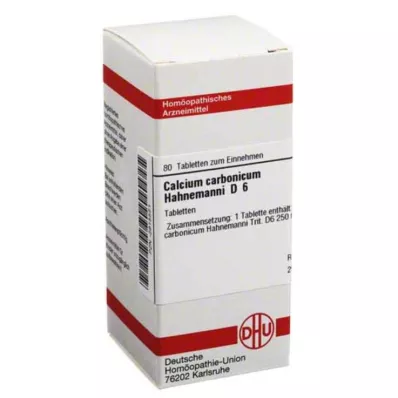 CALCIUM CARBONICUM Hahnemanni D 6 tabletter, 80 st