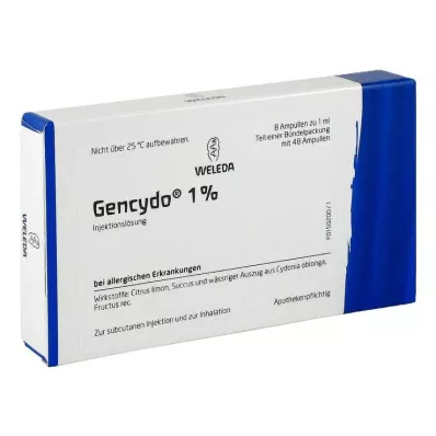 GENCYDO 1% injektionsvätska, lösning, 48X1 ml