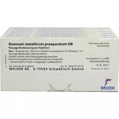 STANNUM METALLICUM praeparatum D 8 Ampuller, 48X1 ml