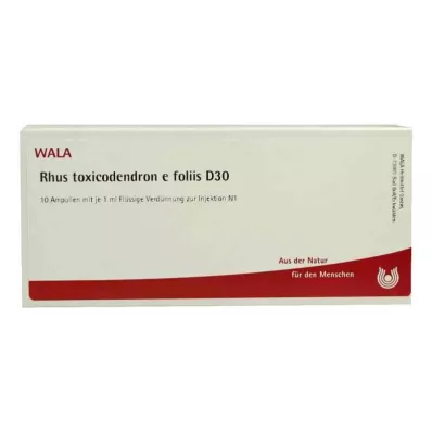 RHUS TOXICODENDRON E foliis D 30 Ampuller, 10X1 ml RHUS TOXICODENDRON E foliis D 30 Ampuller, 10X1 ml