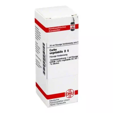 CARBO VEGETABILIS D 6 Utspädning, 20 ml CARBO VEGETABILIS D 6 Utspädning, 20 ml