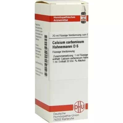 CALCIUM CARBONICUM Hahnemanni D 6 Spädning, 20 ml