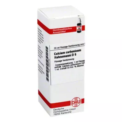 CALCIUM CARBONICUM Hahnemanni D 6 Spädning, 20 ml