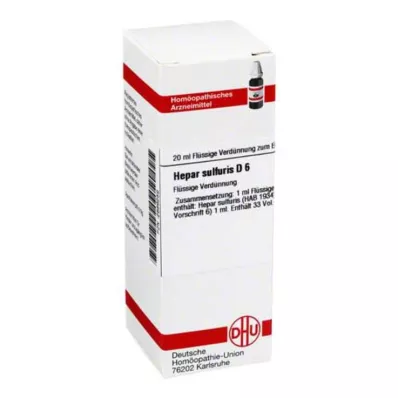 HEPAR SULFURIS D 6 Utspädning, 20 ml