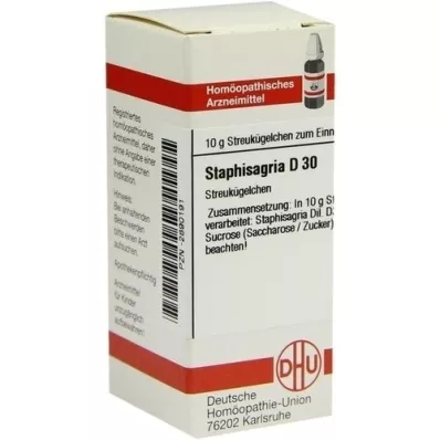 STAPHISAGRIA D 30 globuli, 10 g