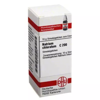 NATRIUM CHLORATUM C 200 globuli, 10 g