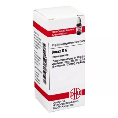 BORAX D 6 kulor, 10 g