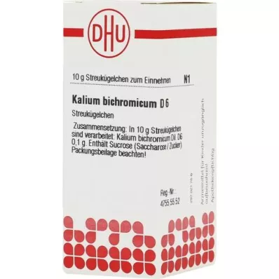 KALIUM BICHROMICUM D 6 kulor, 10 g