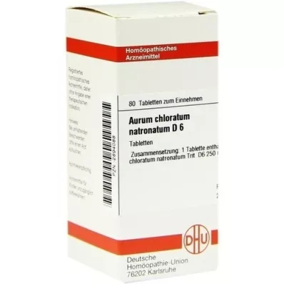 AURUM CHLORATUM NATRONATUM D 6 tabletter, 80 pc