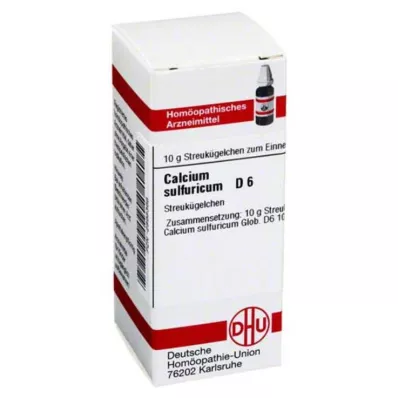 CALCIUM SULFURICUM D 6 kulor, 10 g