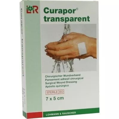 CURAPOR Sårförband sterilt transparent 5x7 cm, 5 st