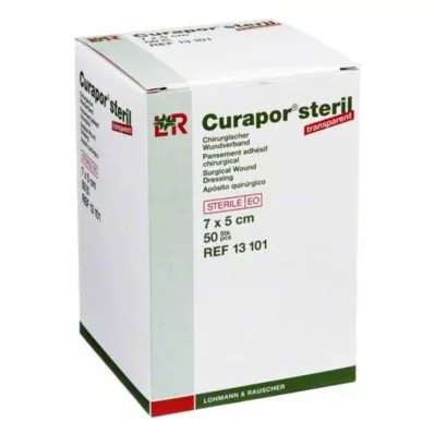 CURAPOR Sårförband sterilt transparent 5x7 cm, 50 st