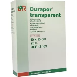 CURAPOR Sårförband sterilt transparent 10x15 cm, 25 st