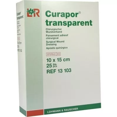 CURAPOR Sårförband sterilt transparent 10x15 cm, 25 st