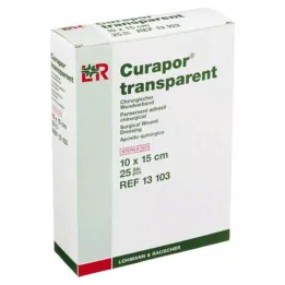 CURAPOR Sårförband sterilt transparent 10x15 cm, 25 st