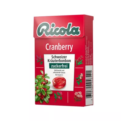 RICOLA o.Z.Box tranbärsgodis, 50 g RICOLA o.Z.Box tranbärsgodis, 50 g