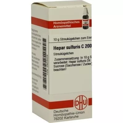 HEPAR SULFURIS C 200 globuli, 10 g