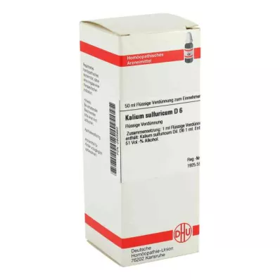 KALIUM SULFURICUM D 6 Utspädning, 50 ml