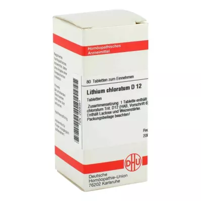 LITHIUM CHLORATUM D 12 tabletter, 80 st LITHIUM CHLORATUM D 12 tabletter, 80 st