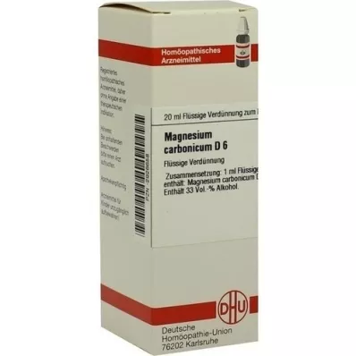 MAGNESIUM CARBONICUM D 6 Utspädning, 20 ml