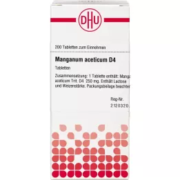 MANGANUM ACETICUM D 4 tabletter, 200 pc