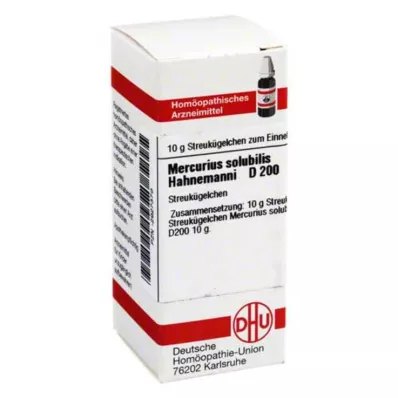 MERCURIUS SOLUBILIS Hahnemanni D 200 globuli, 10 g