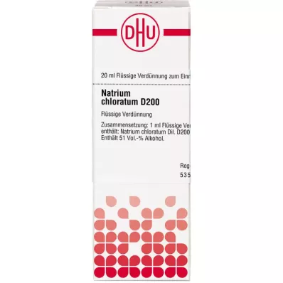 NATRIUM CHLORATUM D 200 utspädning, 20 ml