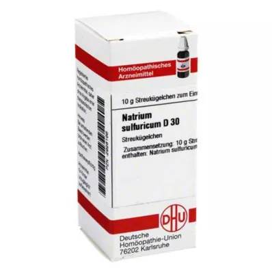NATRIUM SULFURICUM D 30 globuli, 10 g
