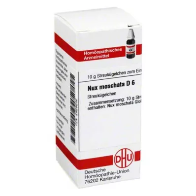 NUX MOSCHATA D 6 kulor, 10 g NUX MOSCHATA D 6 kulor, 10 g