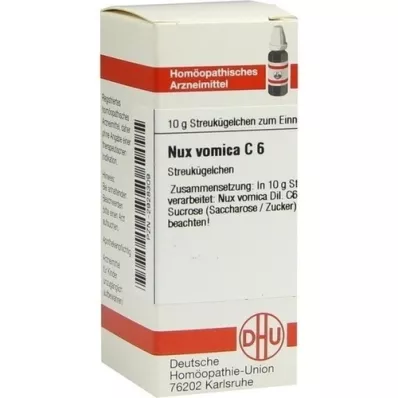 NUX VOMICA C 6 globuli, 10 g