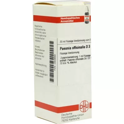 PAEONIA OFFICINALIS D 3 utspädning, 20 ml