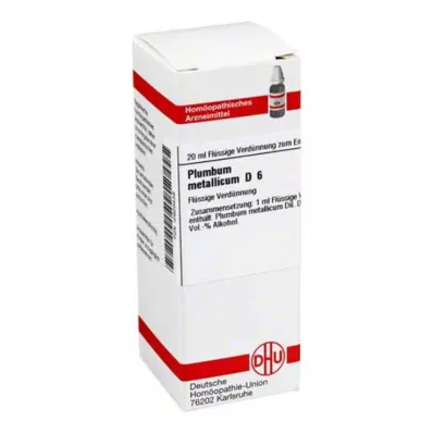 PLUMBUM METALLICUM D 6 Utspädning, 20 ml
