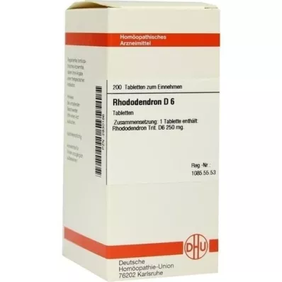 RHODODENDRON D 6 tabletter, 200 st