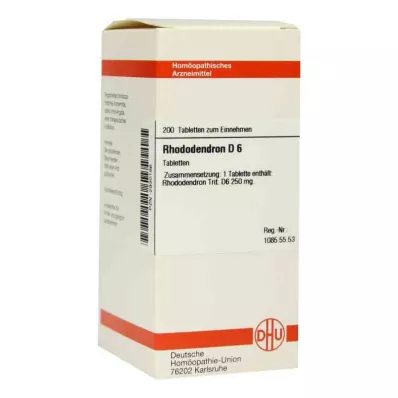 RHODODENDRON D 6 tabletter, 200 st