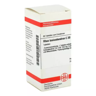 RHUS TOXICODENDRON C 30 tabletter, 80 pc RHUS TOXICODENDRON C 30 tabletter, 80 pc
