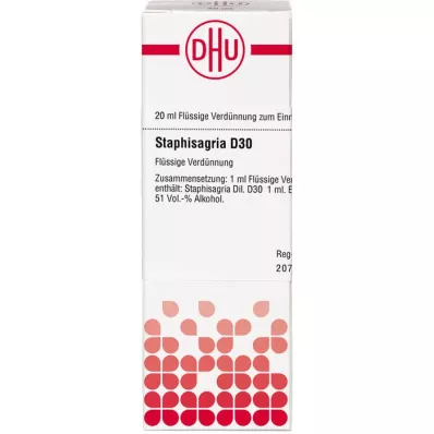 STAPHISAGRIA D 30 Utspädning, 20 ml