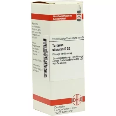 TARTARUS STIBIATUS D 30 Utspädning, 20 ml