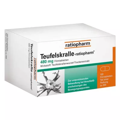 TEUFELSKRALLE-RATIOPHARM Filmdragerade tabletter, 200 st TEUFELSKRALLE-RATIOPHARM Filmdragerade tabletter, 200 st