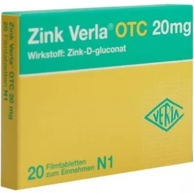 ZINK VERLA OTC 20 mg filmdragerade tabletter, 20 st