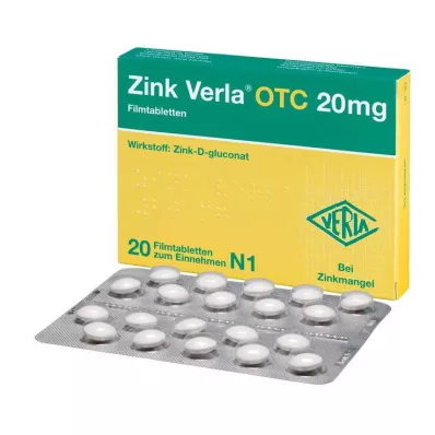 ZINK VERLA OTC 20 mg filmdragerade tabletter, 20 st ZINK VERLA OTC 20 mg filmdragerade tabletter, 20 st