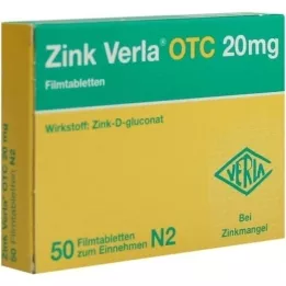 ZINK VERLA OTC 20 mg filmdragerade tabletter, 50 st