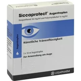 SICCAPROTECT Ögondroppar, 3X10 ml