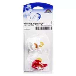 SAUGER Cherry latex storlek 1 0-6 månader vit/röd, 2 st
