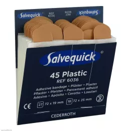 SALVEQUICK Plaster Strips vattentät Refill 6036, 45 st