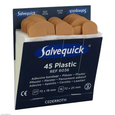 SALVEQUICK Plaster Strips vattentät Refill 6036, 45 st SALVEQUICK Plaster Strips vattentät Refill 6036, 45 st